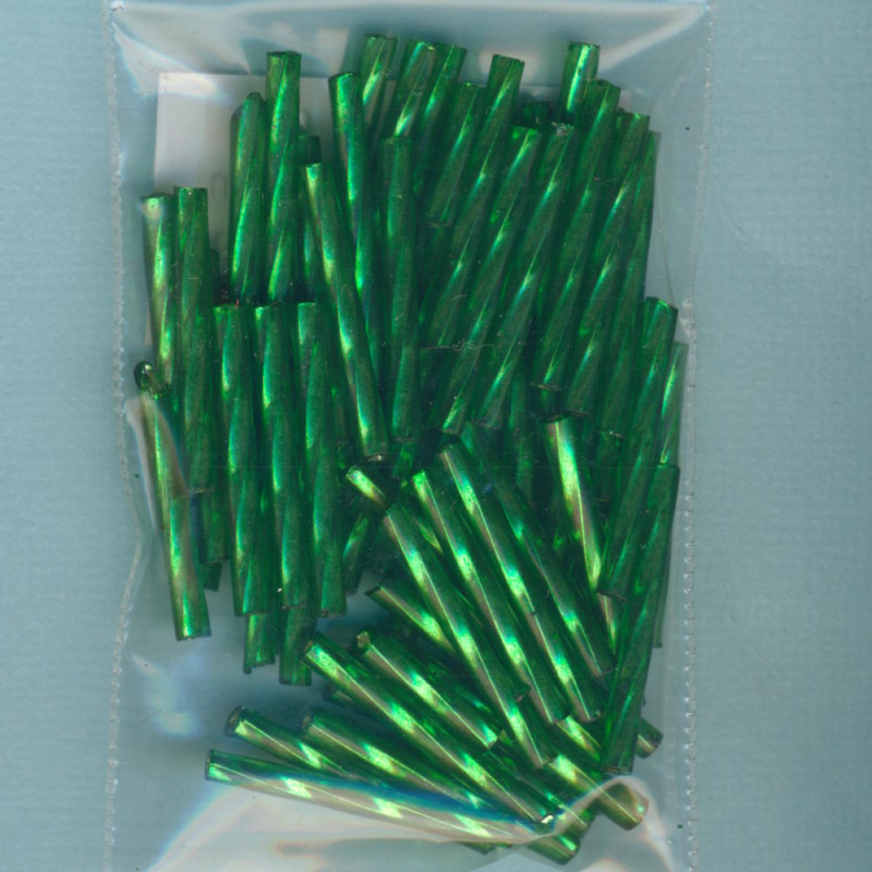 34059769 Glasstifte 25mm gedreht grün Silbereinzug 15g