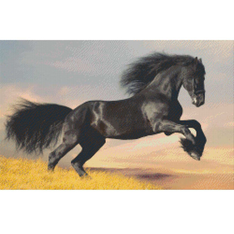 820024 Pixelhobby Klassik Set Schwarzes Pferd