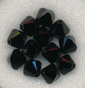 530106294 Swarovski Glasschliffperlen 6mm schwarz 12 Stück