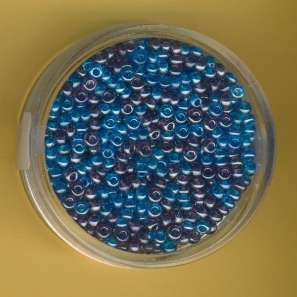 74634 Rocailles 2,6mm transparent luster blau Mix 17g