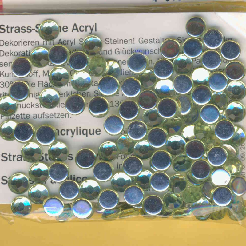 1496161 Schmucksteine Acryl 6mm hellgrün 250 Stück