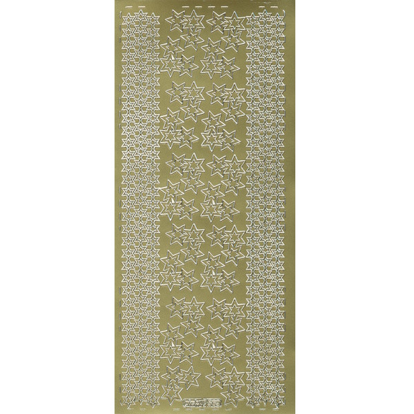 pu569g Sticker Weihnachtsecken und Linien 4 gold
