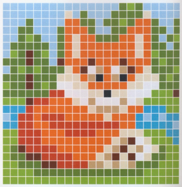 px41069 Pixelhobby XL Set viereckige Platte Fuchs