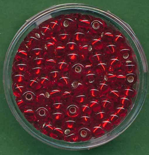 9289054 Rocailles 4,5mm rot Silbereinzug 17g