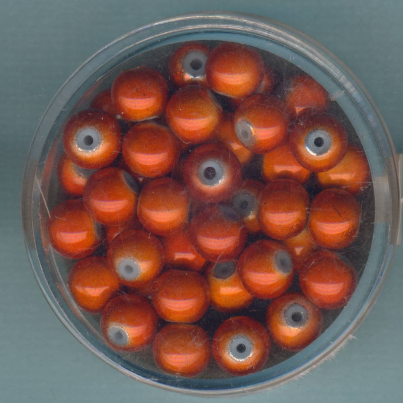 0733-06074 Miracle-Beads 6mm orange 40 Stück