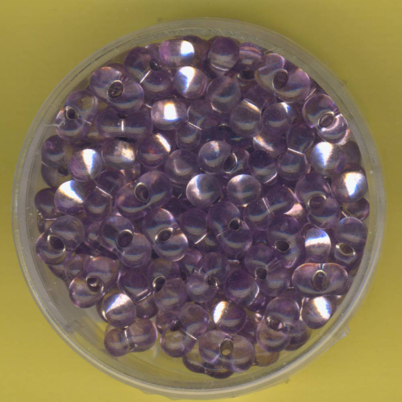 9644-784 Farfalle Perlen 6,5x3,2mm Silbereinzug violett 17g