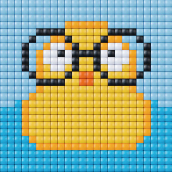 px41008 Pixelhobby XL Set viereckige Platte Badeente