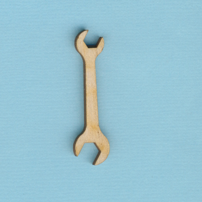wzh4704 Holz-Deko Doppelmaulschlüssel 4cm