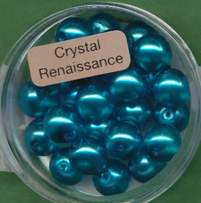 078008854 Crystal Renaissance Perlen 8mm türkis 25 Stück