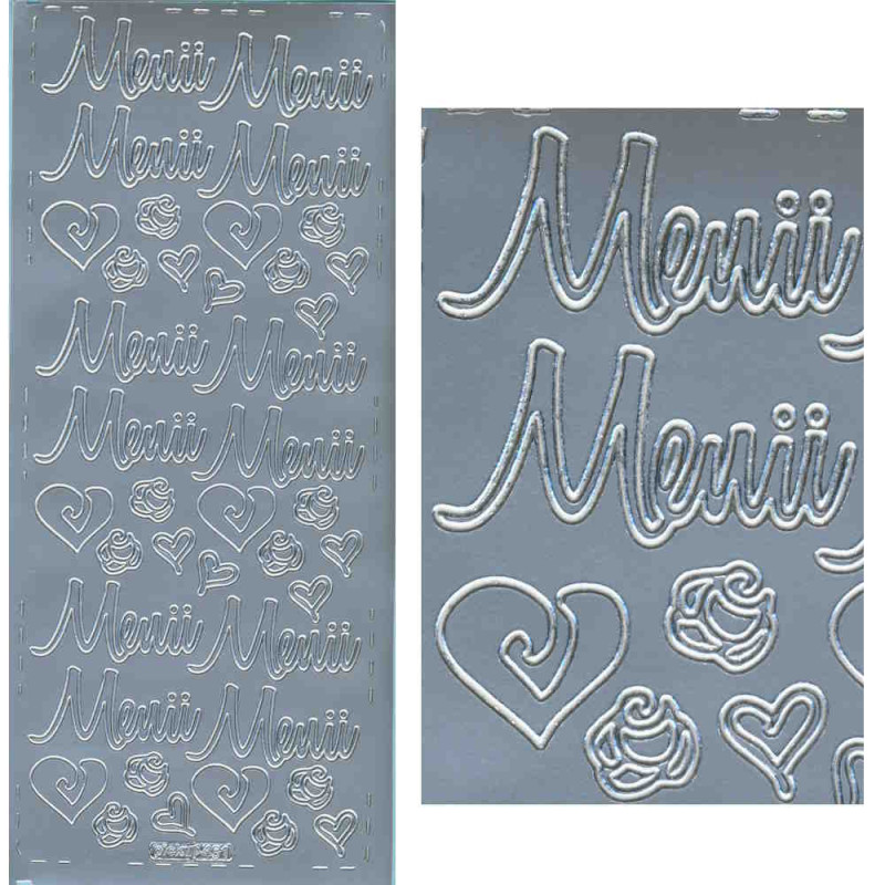 pu461s Sticker Menü 3 silber