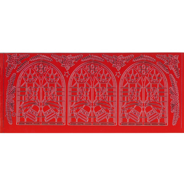 cl861r Sticker Fensterkerzen rot metallic