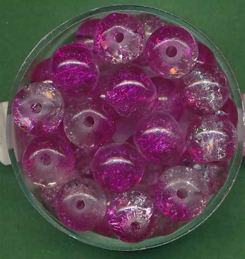 Glasperlen 8mm pink-cristall