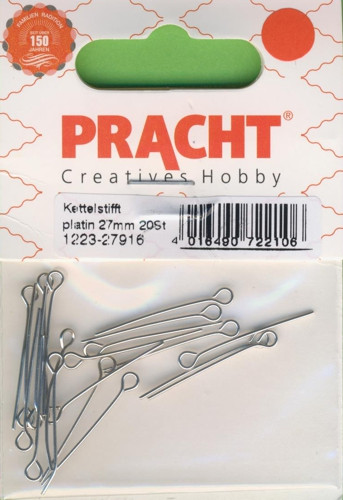 1223-27916 Kettelstifte 27mm platin 20 Stück