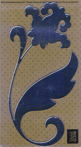 086050006 Wanddeko Spiegel Ornament Blume 25,5x14cm