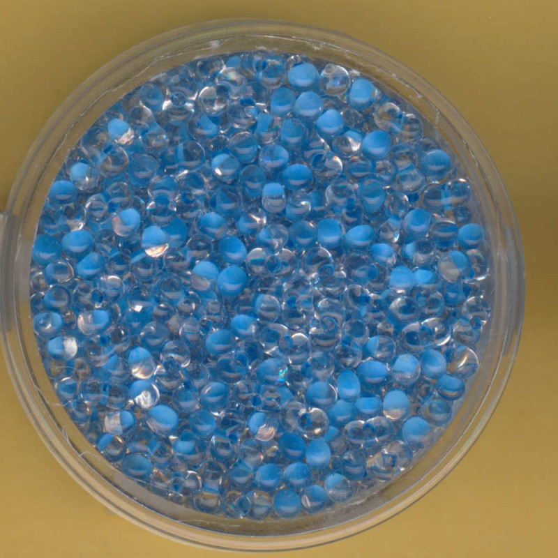 9644-04174 Mini Farfalle Perlen 2x4mm kristall blau 17g