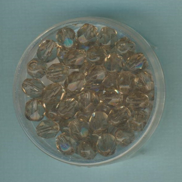 11020 Glasschliffperlen 6mm kristall braun 50 Stück