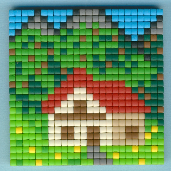 77626 Pixelhobby Klassik Set kleine Basisplatte Haus in den Bergen