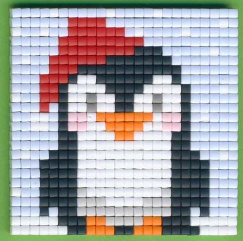 77640 Pixelhobby Set kleine Basisplatte Pinguin
