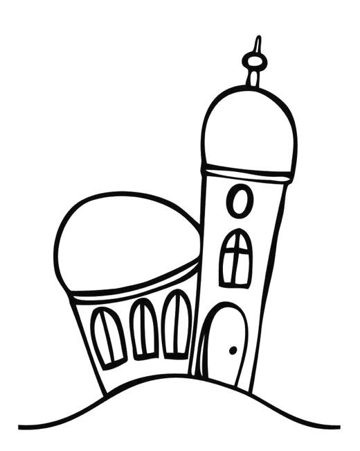1827951 Holzstempel Kirche klein 6x5cm