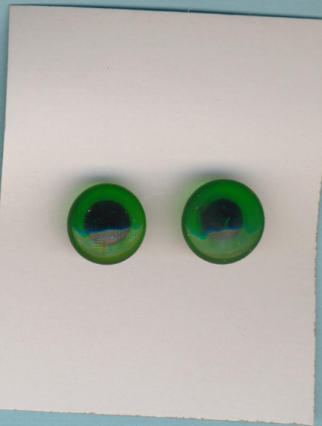 23331 Glas Katzenaugen 14mm grün 2 Stück