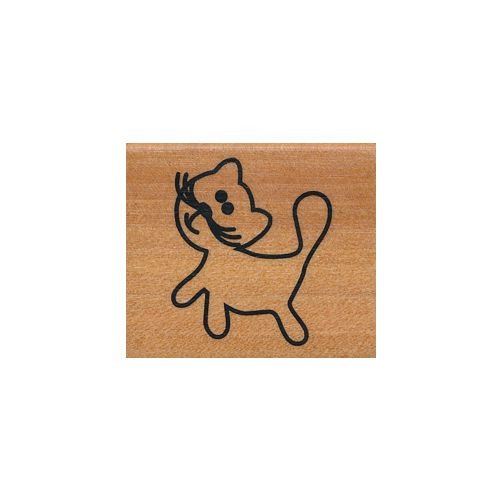 70380102 Holzstempel Katze 3,5x3,5cm