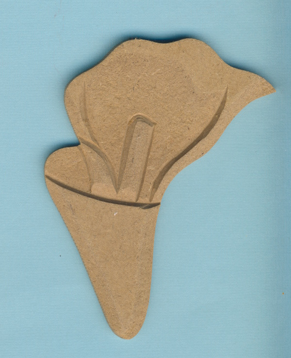 078680108 Holz Dekor Calla 10,5x8,5cm