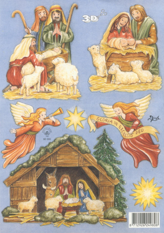 54220355 Motivbögen Heilige Familie für 3D Karten