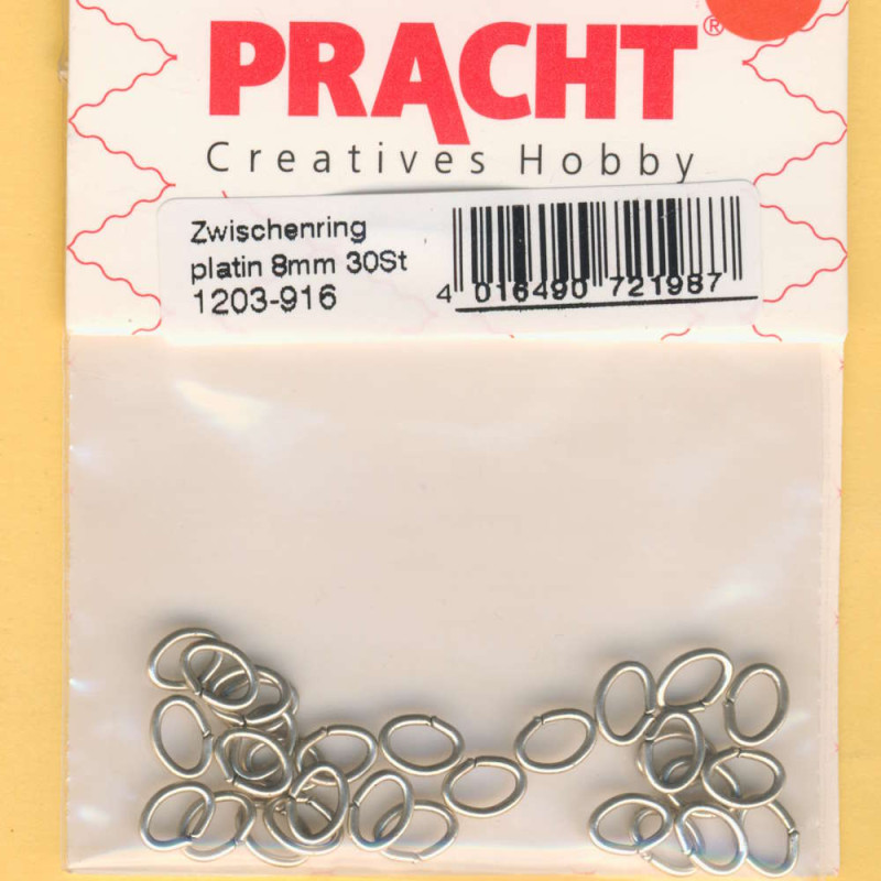 1203-916 Zwischenringe 8mm platin 30 Stück