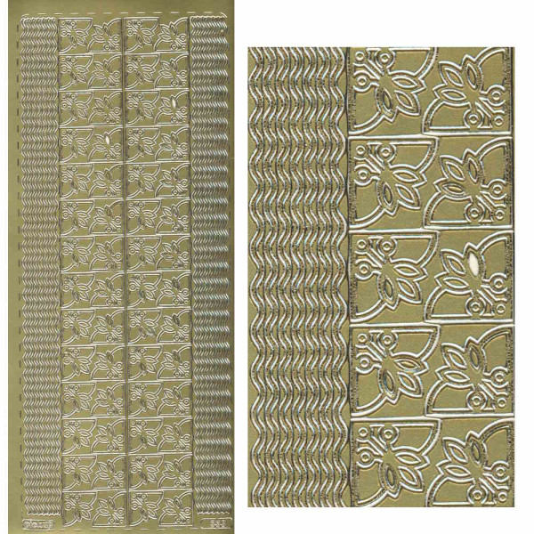 pu333g Sticker Ecken und Linien 2 gold