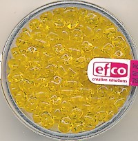 1020907 Glasperlen Superduo 4x2mm gelb transparent 10g