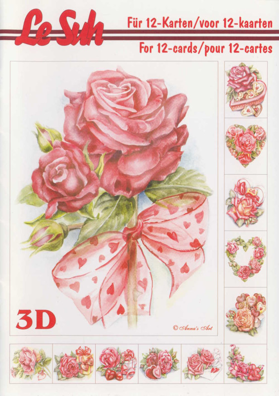 345667 3D Motivbuch A5 Rosen