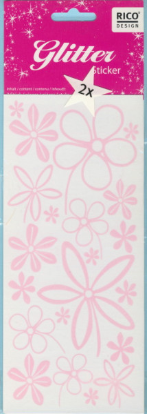 073740000 Glitter Sticker Floral 2