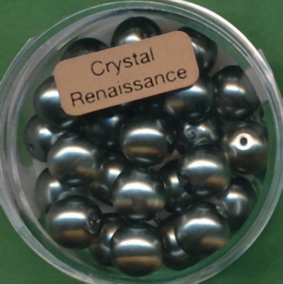 078008464 Crystal Renaissance Perlen 8mm grau 25 Stück