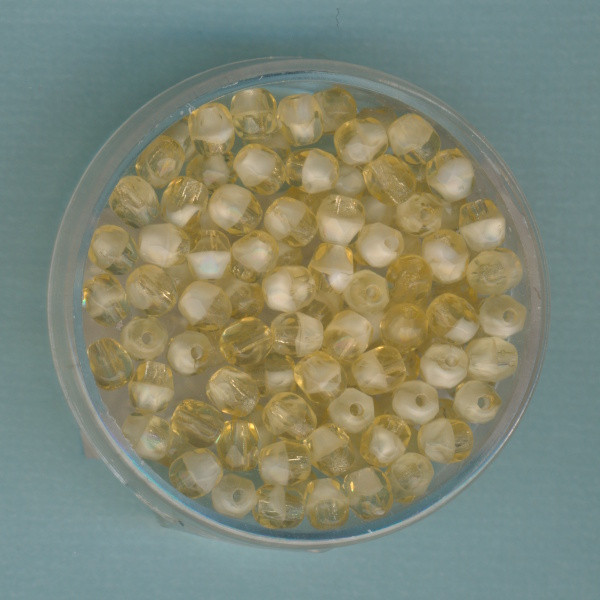 4006138 Glasschliffperlen 4mm beige marmoriert 100 Stück