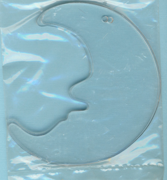 6918344 Acryl Malscheibe Hänger Mond 9x7cm 2 Stück