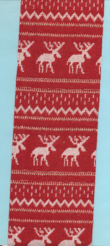 3985003 Strickband Elch rot
