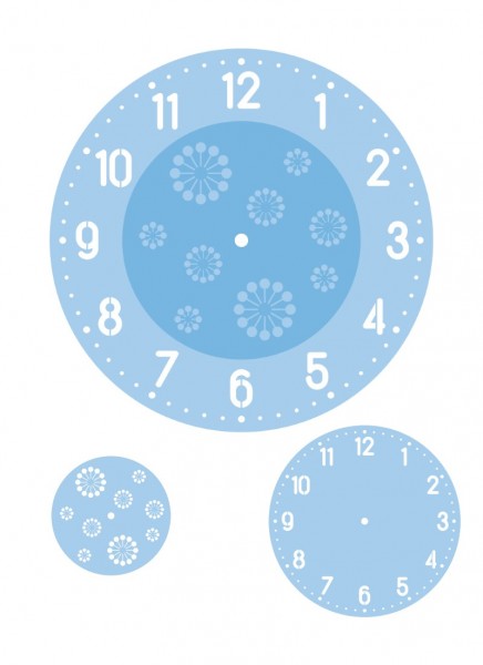 Schablonenset für Uhren arabisch 18+28cm