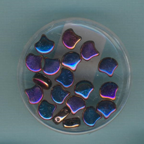 17221w_Ginko-Beads-7,5mm-lila-kupfer-rainbow-5g