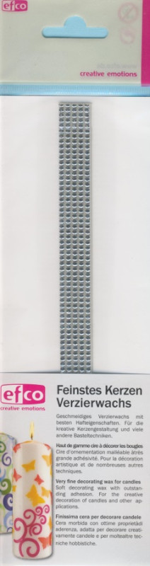 3524103 Kerzenwachs Streifen Perl 200x3mm silber 5 Stück