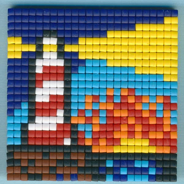 77610 Pixelhobby Klassik Set kleine Basisplatte Leuchtturm