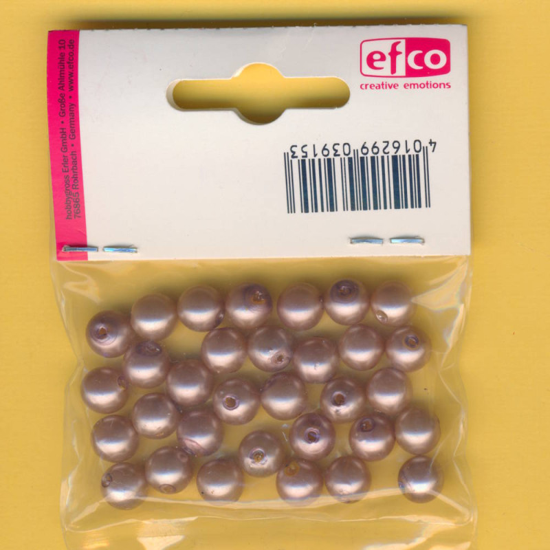 1031276 Wachsperlen 8mm hellbraun 32 Stück in Packung