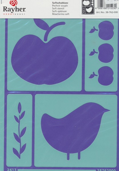Softschablone Vogel & Apfel