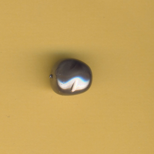14350558 Glaswachsperle Barock 11x12mm steingrau