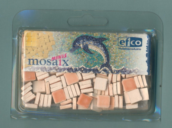 2295614 efco mosaix minis Keramik glasiert 10x10mm orange pastell 70g