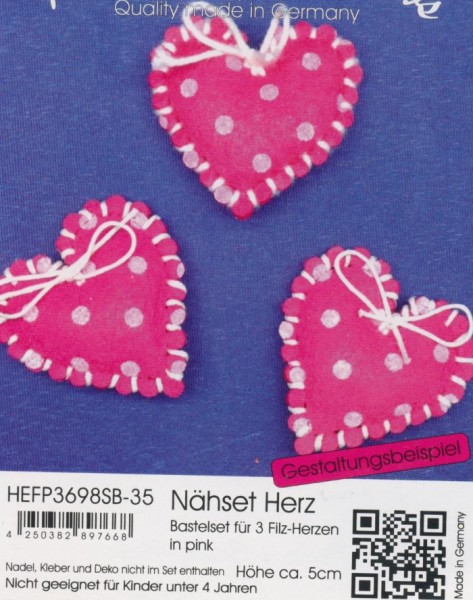 hefp3698sb35_Filz-Nähset-Herz-pink-5cm