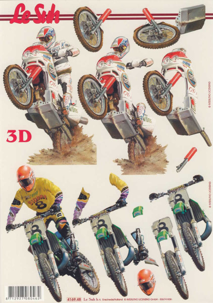 4169.48 3D Motivbogen A4 Motocross