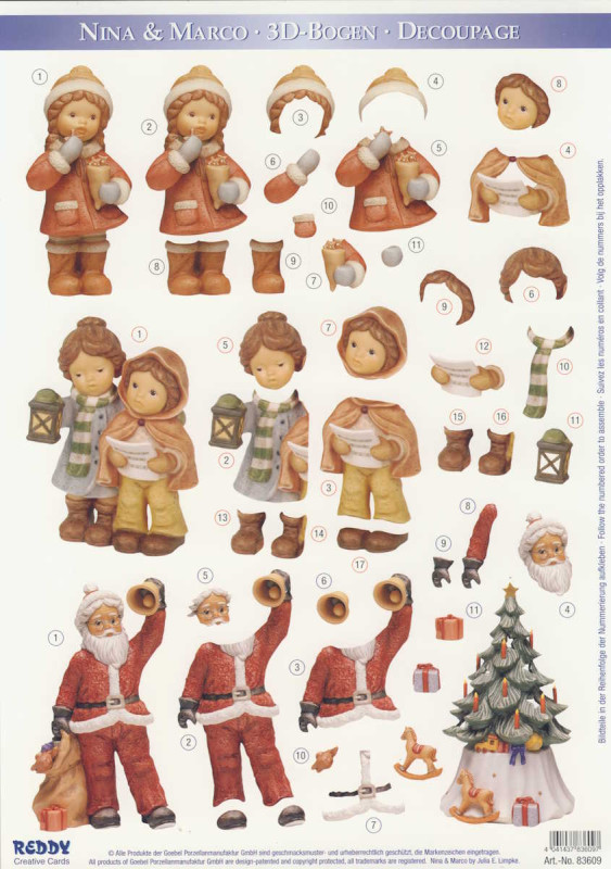 83609 3D Motivbogen A4 Nina und Marco Weihnachtszeit