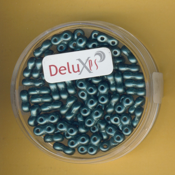 9696-06644 Infinity Beads 3x6mm dunkelgrün 5,5g