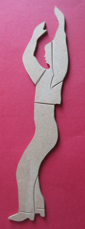 074880001 Holz Dekor Tänzer 34x7,5cm