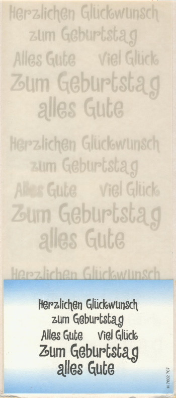 2411707 Duo Sticker Glückwünsche doppelseitig klebend
